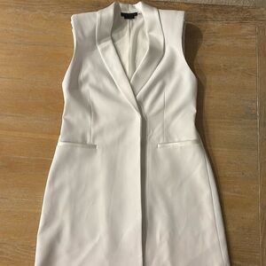 white Alice and Olivia shoulderless dress